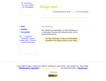 Tablet Screenshot of mini-workshops.zenpower.de